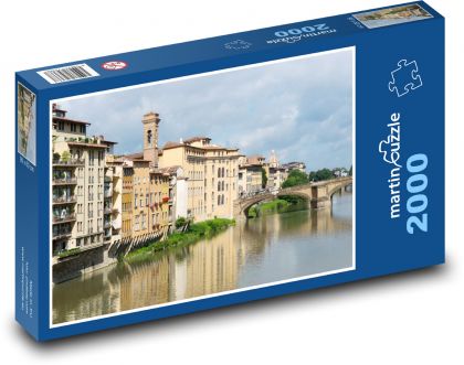 Řeka ve Florencii - puzzle 2000 dílků