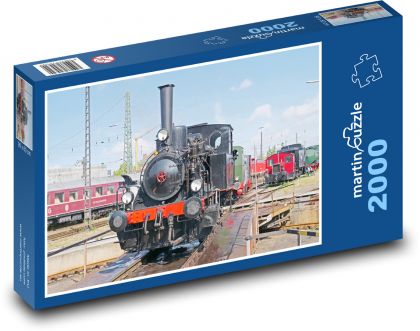 Parná lokomotíva - Puzzle 2000 dielikov, rozmer 90x60 cm 
