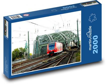 Most kolejowy w Kolonii - Puzzle 2000 elementów, rozmiar 90x60 cm