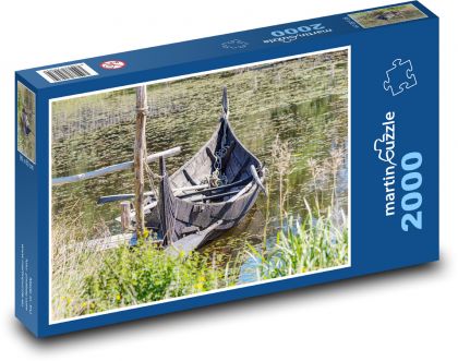 Boat - Lake - Puzzle 2000 pieces, size 90x60 cm 