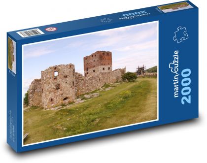 Hrad Hammershus, Dánsko - Puzzle 2000 dielikov, rozmer 90x60 cm 