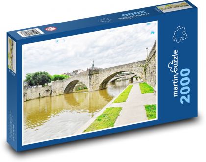 Rzeka - Most - Puzzle 2000 elementów, rozmiar 90x60 cm