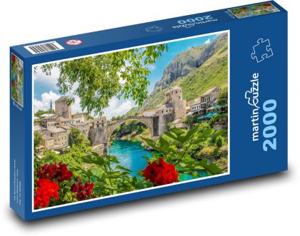 Bośnia - Mostar - Puzzle 2000 elementów, rozmiar 90x60 cm