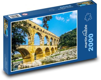 Bridge - Pont du Gard - Puzzle 2000 pieces, size 90x60 cm 
