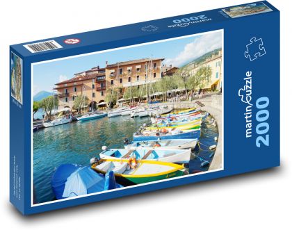 Taliansko - Gardský prístav - Puzzle 2000 dielikov, rozmer 90x60 cm 