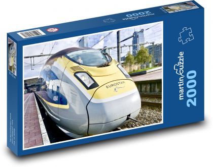 Vlak - železniční trať - puzzle 2000 dílků