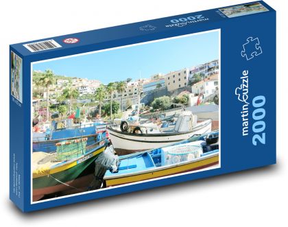 Rybársky prístav Madeira - Puzzle 2000 dielikov, rozmer 90x60 cm 