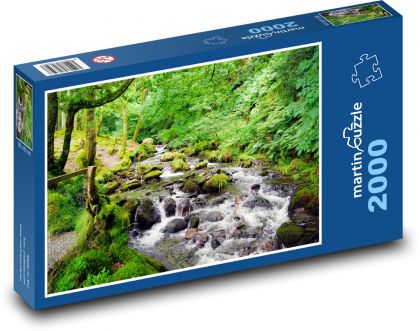 Wasserfall im Wald - Puzzle - 2000 Teile