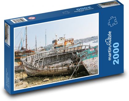 Vraky lodí - Francúzsko - Puzzle 2000 dielikov, rozmer 90x60 cm 
