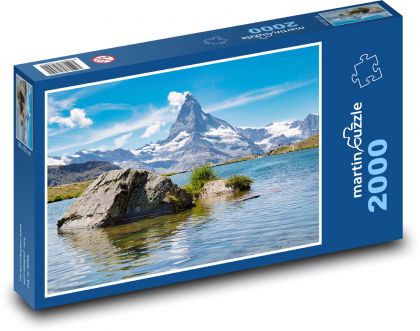 Hory u jezera - puzzle 2000 dílků