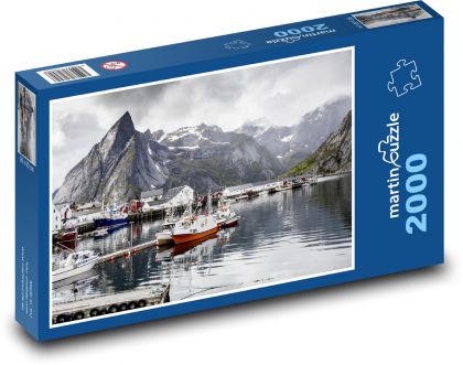 Lode na jazere - Puzzle 2000 dielikov, rozmer 90x60 cm 