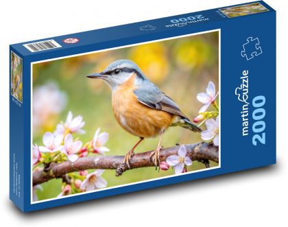 Brundle na rozkvitnutej vetve - Puzzle 2000 dielikov, rozmer 90x60 cm 