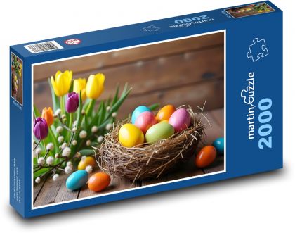 Bemalte Eier, Ostern - Puzzle - 2000 Teile