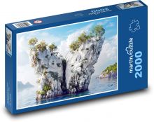 Skály na ostrově Puzzle 2000 dílků - 90 x 60 cm