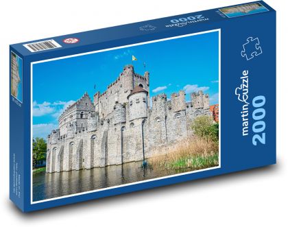 Hrad Gent - Belgicko - Puzzle 2000 dielikov, rozmer 90x60 cm 