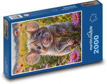 Maus auf blühender Wiese Puzzle 2000 Teile - 90 x 60 cm