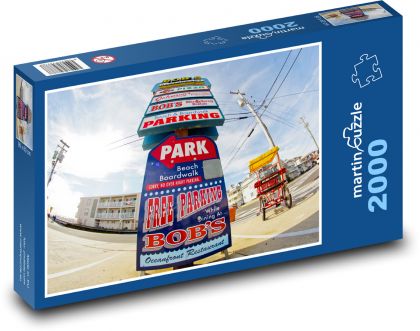 Parking Sign - Atlantic City - Puzzle 2000 pieces, size 90x60 cm 