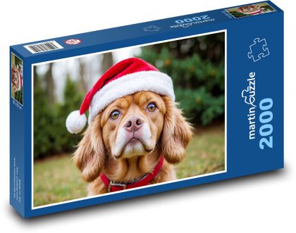 Pes v čepici - puzzle 2000 dílků