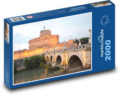 Kostol Sant  ´Angelo Rím - Taliansko - Puzzle 2000 dielikov, rozmer 90x60 cm 