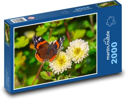Schmetterling - Blumen - Puzzle - 2000 Teile
