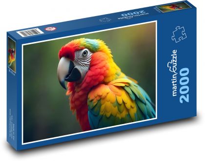 Papoušek - pták - puzzle 2000 dílků