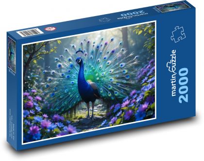 Peacock - Puzzle 2000 pieces, size 90x60 cm 