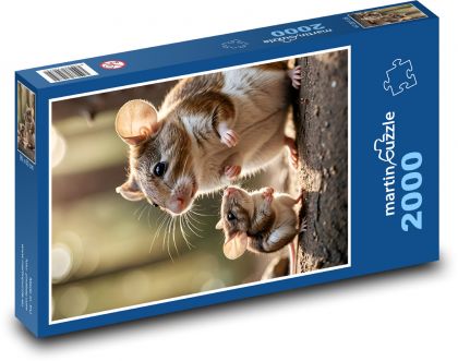 Myši - hlodavce - Puzzle 2000 dielikov, rozmer 90x60 cm 