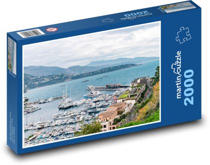 Monako - prístav - Puzzle 2000 dielikov, rozmer 90x60 cm 