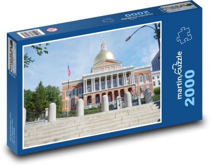 Ratusz w Bostonie - Puzzle 2000 elementów, rozmiar 90x60 cm