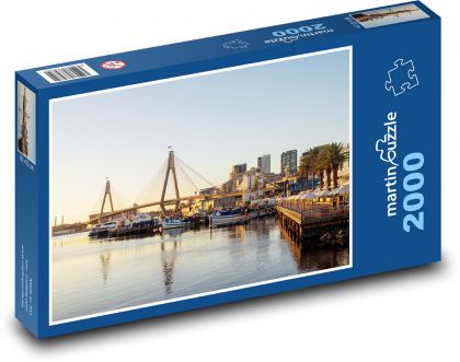 Most - prístav - Puzzle 2000 dielikov, rozmer 90x60 cm 