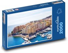 Monako - prístav Puzzle 2000 dielikov - 90 x 60 cm