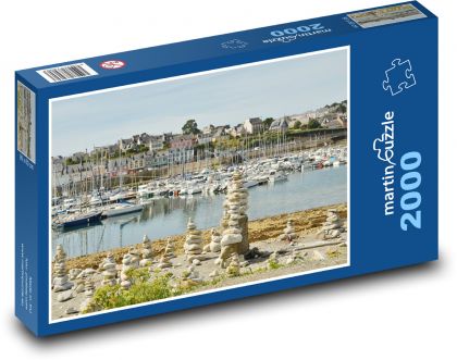 Prístav - lode - Puzzle 2000 dielikov, rozmer 90x60 cm 
