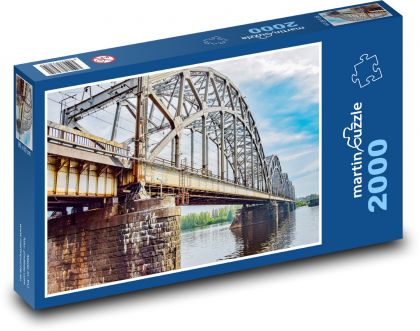 Most - Ryga, Łotwa - Puzzle 2000 elementów, rozmiar 90x60 cm