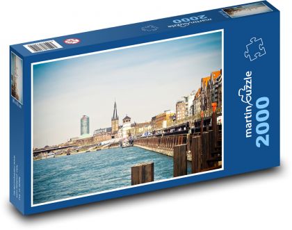 Dusseldorf - řeka - puzzle 2000 dílků