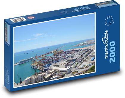 Barcelona - přístav - Puzzle 2000 dílků, rozměr 90x60 cm
