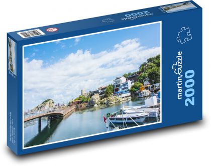 Přístav - lodě - puzzle 2000 dílků