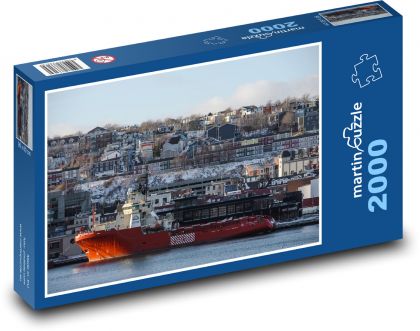 Novofundland - přístav - Puzzle 2000 dílků, rozměr 90x60 cm