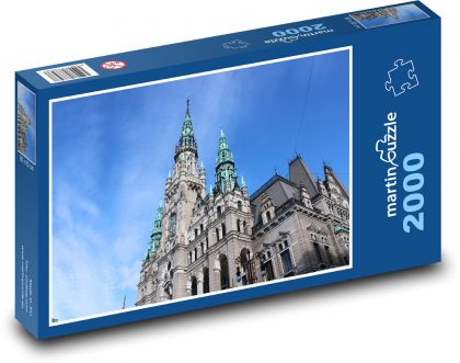 Republika Czeska - Ratusz - Puzzle 2000 elementów, rozmiar 90x60 cm