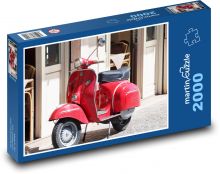 Červená Vespa Puzzle 2000 dílků - 90 x 60 cm