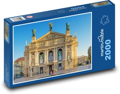 Opera - Lvov, Ukrajina - Puzzle 2000 dílků, rozměr 90x60 cm