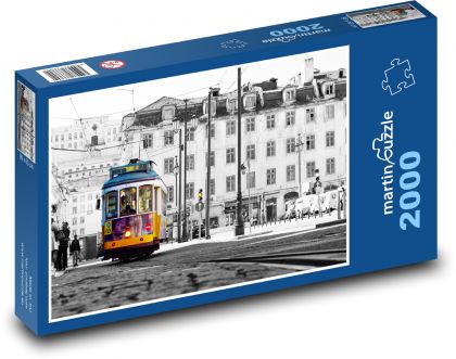 Električka - Lisabon - Puzzle 2000 dielikov, rozmer 90x60 cm 