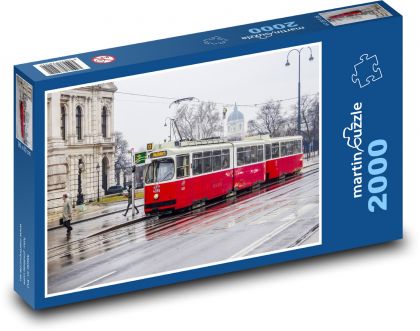Vídeň - tramvaj - Puzzle 2000 dílků, rozměr 90x60 cm