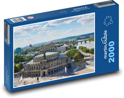 Operní dům - Drážďany - Puzzle 2000 dílků, rozměr 90x60 cm