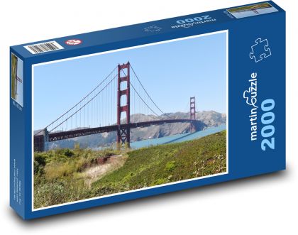Most - Golden Gate - Puzzle 2000 elementów, rozmiar 90x60 cm