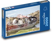 Vrak lodi - Grónsko Puzzle 2000 dílků - 90 x 60 cm
