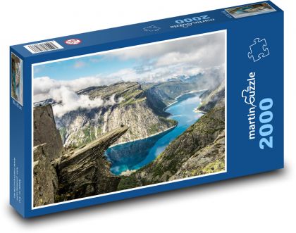 Ringedalsvannet - jezero, Norsko - puzzle 2000 dílků