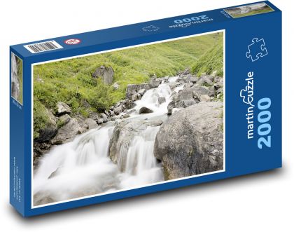 Alpy - řeka - puzzle 2000 dílků