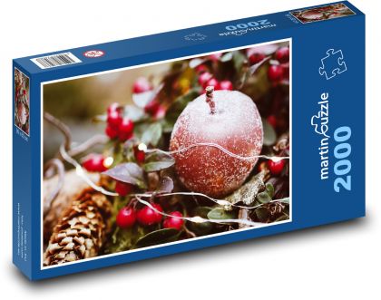 Dekoracje świąteczne - Puzzle 2000 elementów, rozmiar 90x60 cm