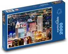 Tchaj-wan v noci Puzzle 2000 dílků - 90 x 60 cm