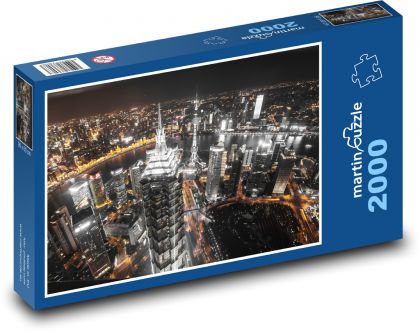 Šanghaj - město - puzzle 2000 dílků